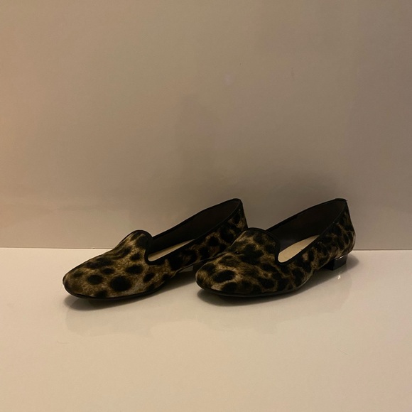 Shoes - Leopard Print pony hair loafers with